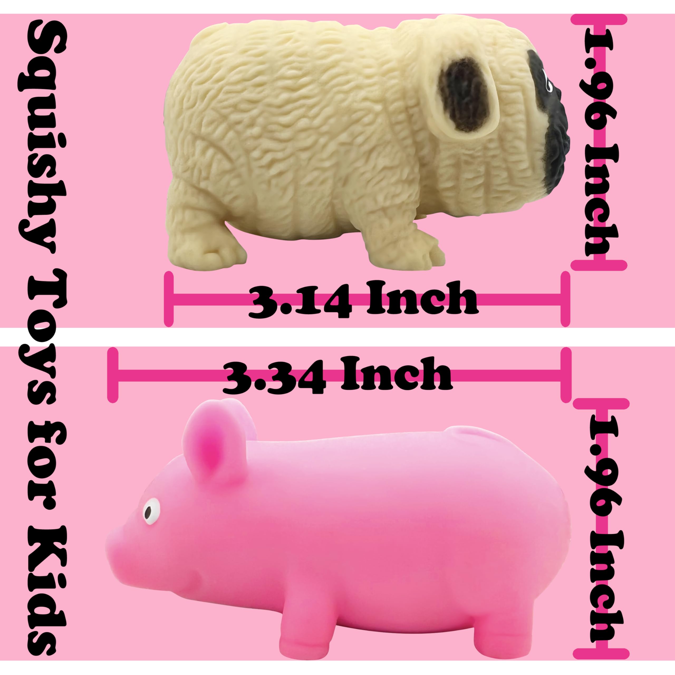ZTATU Splash Pig and Dog squishy toy texture and space sand filler close-up.