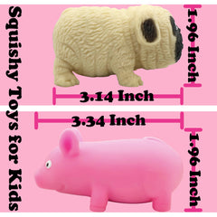 ZTATU Splash Pig and Dog squishy toy texture and space sand filler close-up.