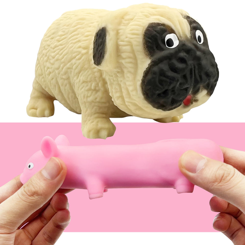 ZTATU Splash Pig and Dog squishy toy side view showing compact design.