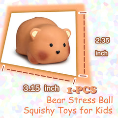 ZTATU squishy bear crush toy showing soft dough texture for sensory play