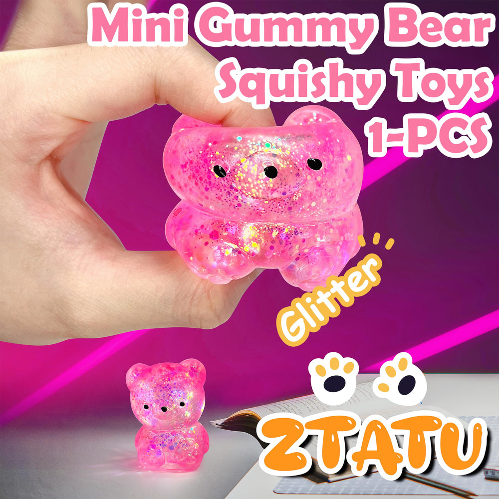 ZTATU squishy bear hand feel highlights soft, mochi-like texture for kneading.