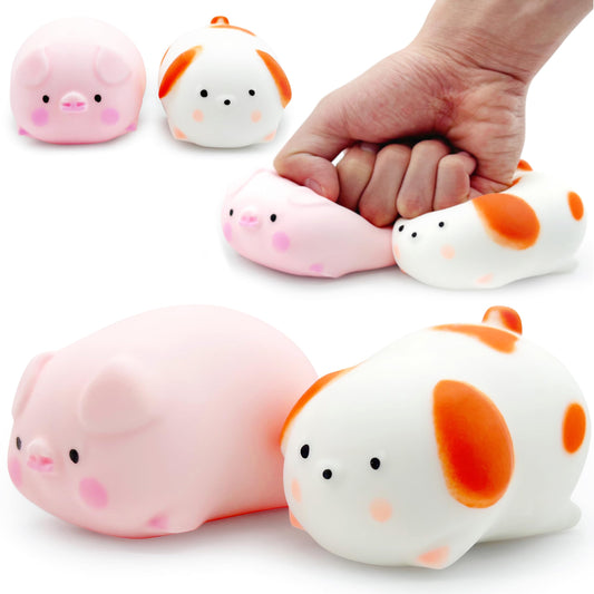 ZTATU squishy Dogge & Piggy stress balls pack front view for sensory play.