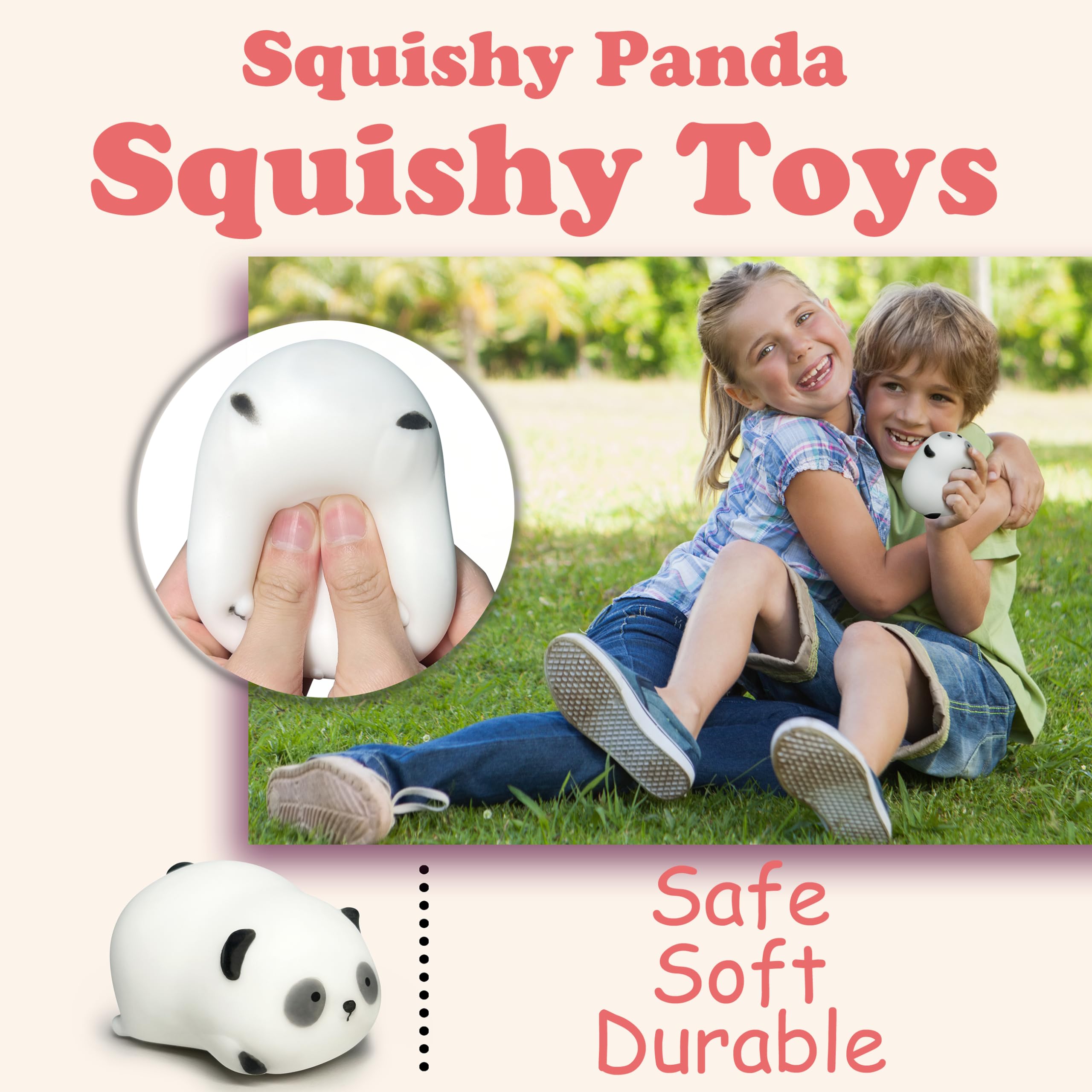 ZTATU Squishy Panda stress ball held by a child for on the go calm