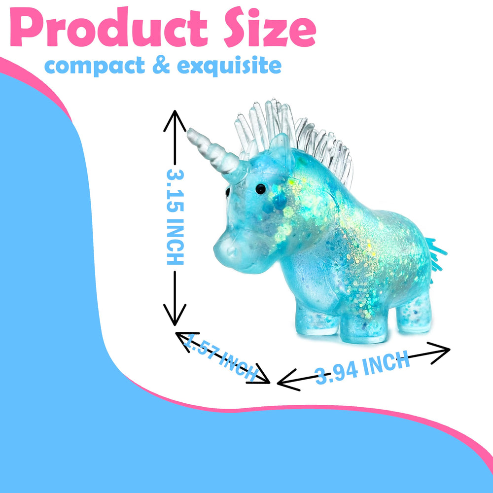 ZTATU Unicorn squishy in backpack ready for on-the-go stress relief.
