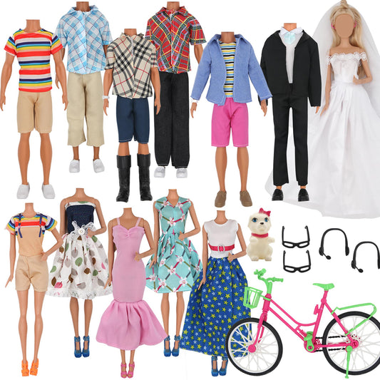 ZTWEDEN 33-piece doll clothes set for 12-inch dolls, versatile outfits for imaginative play