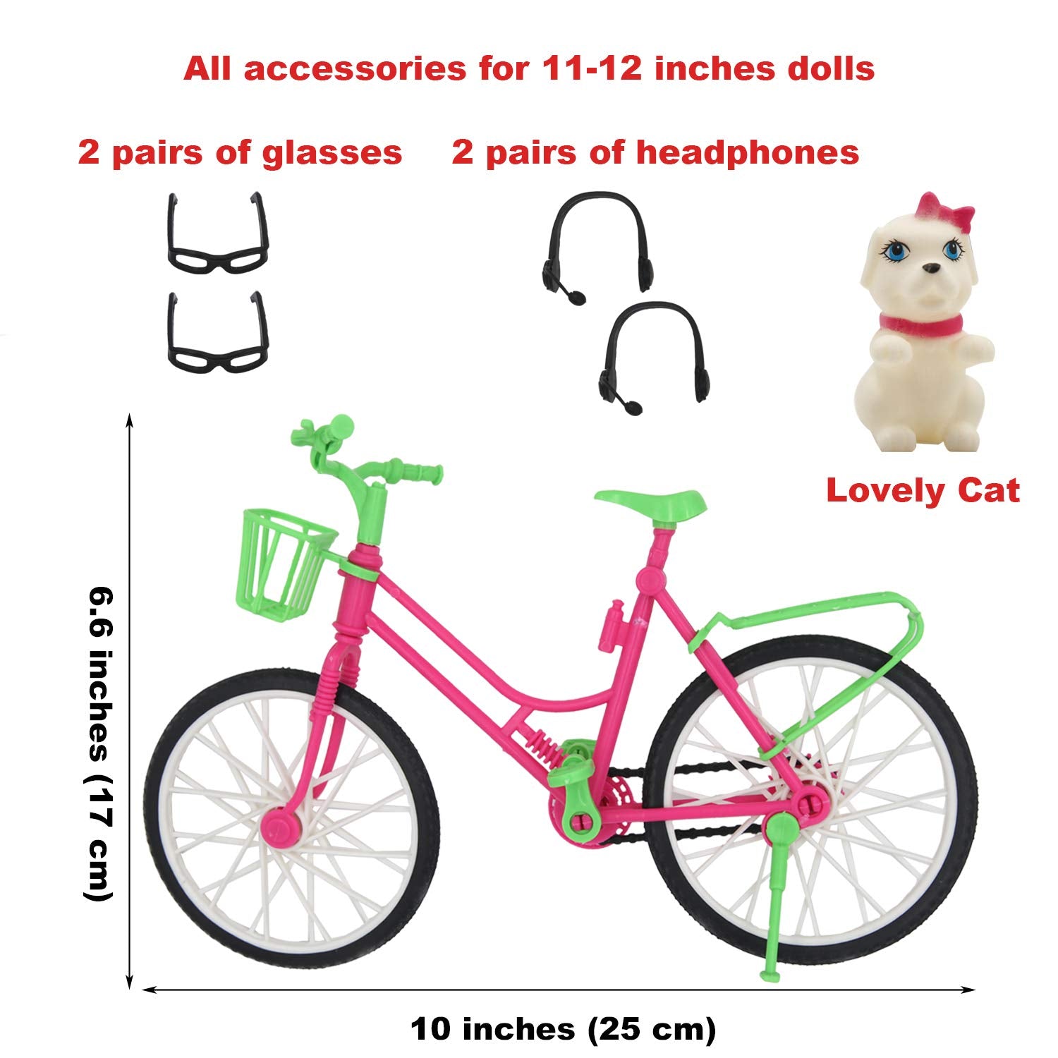 ZTWEDEN tiny bike included for 12-inch dolls