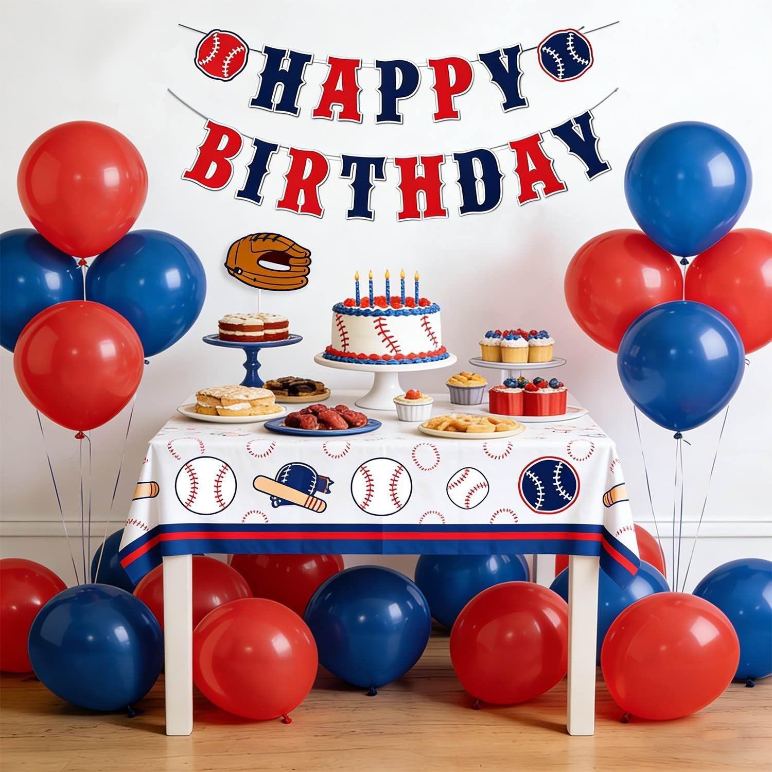 ZTZTST baseball themed décor suitable for indoor or outdoor events.