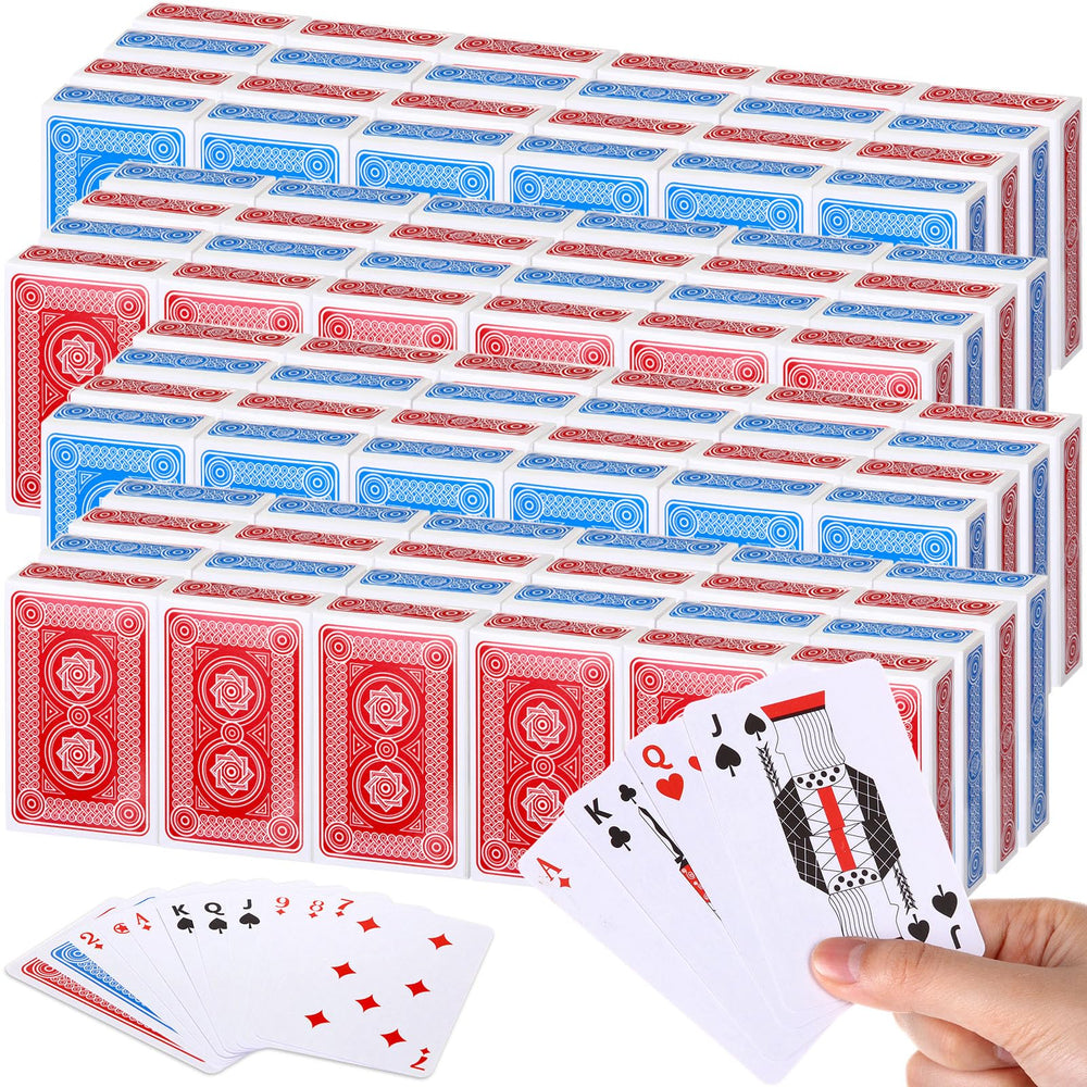 Zubebe 96-pack red and blue playing cards deck, ideal for group games
