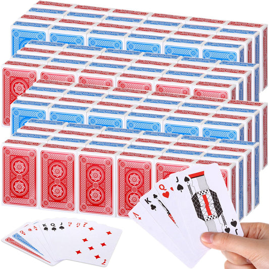 Zubebe 96-pack red and blue playing cards deck, ideal for group games