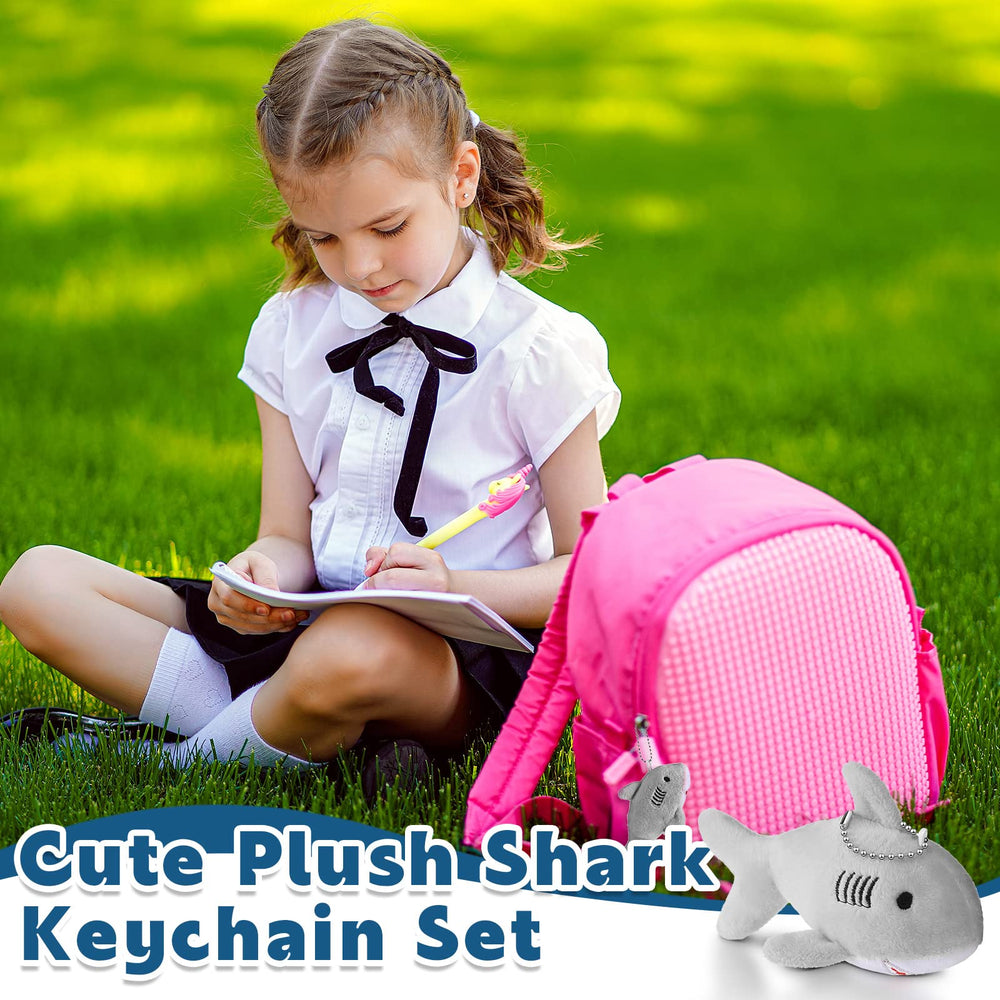 Cute shark keychains ideal as kid gifts at parties and classrooms