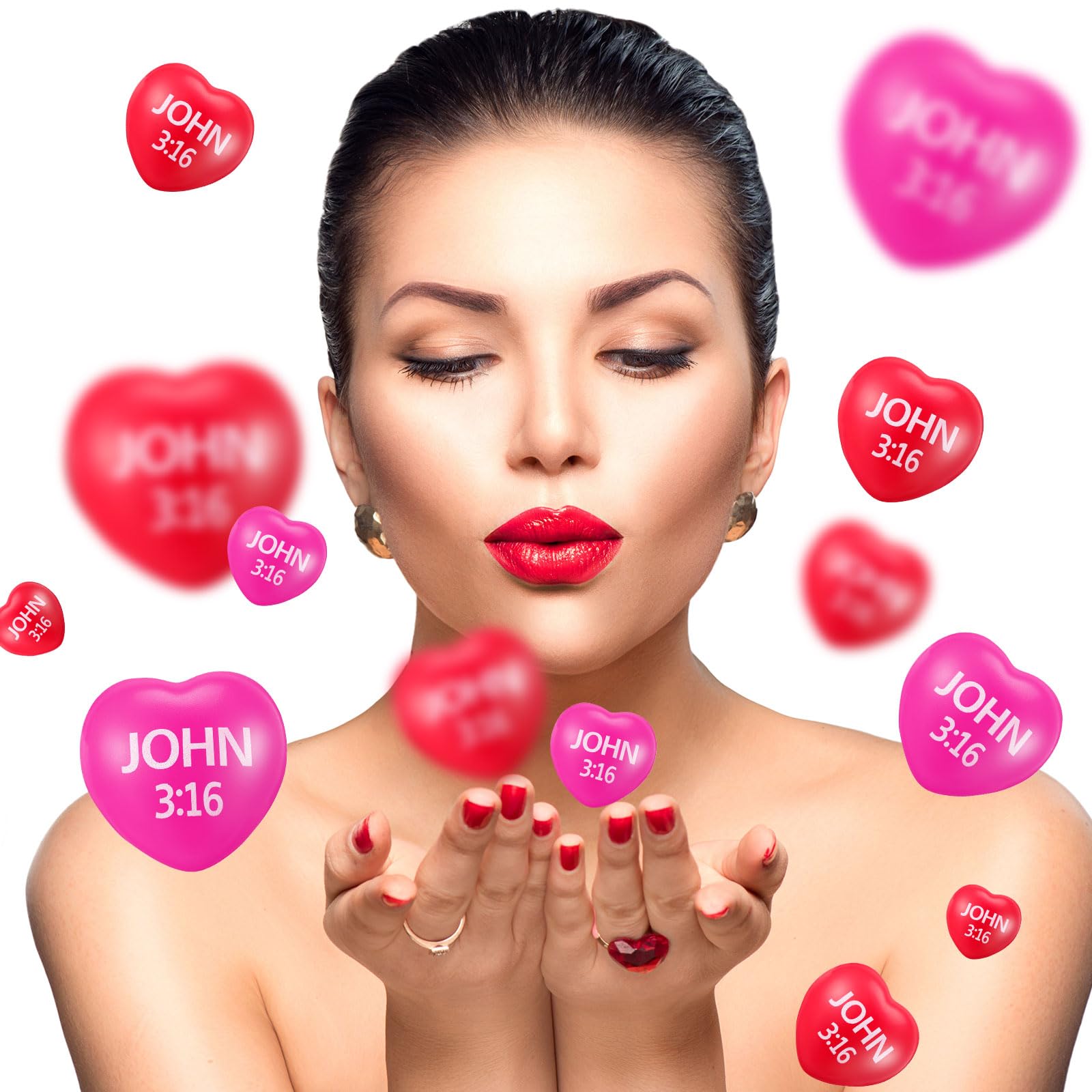 Zubebe John 3:16 heart stress ball, gift-ready and desk-friendly.