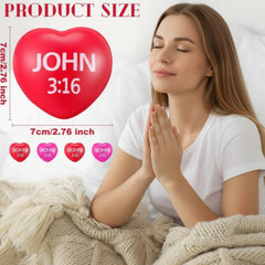 Zubebe John 3:16 red heart stress ball, great for gifting and quick squeezes.