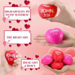 Zubebe John 3:16 rose red heart stress ball, perfect faith-based gift.