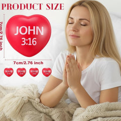 Zubebe John 316 heart stress ball side view red gift option