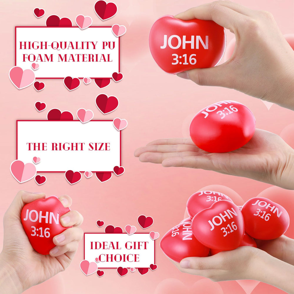 Zubebe John 3:16 heart stress ball promotes faith and focus