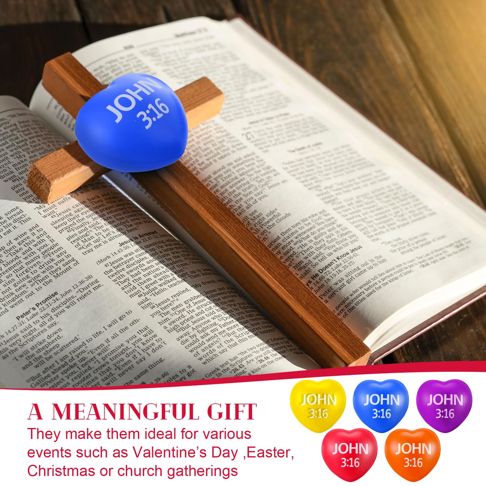 Zubebe Valentine gift option with bright colors and faith quote.