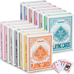 Zubebe 24-pack playing cards, front view, ideal for quick games on the go.