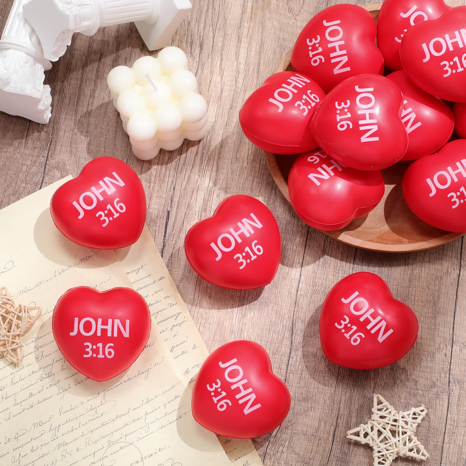Zubebe John 3:16 inspired heart stress ball for faith-based gatherings