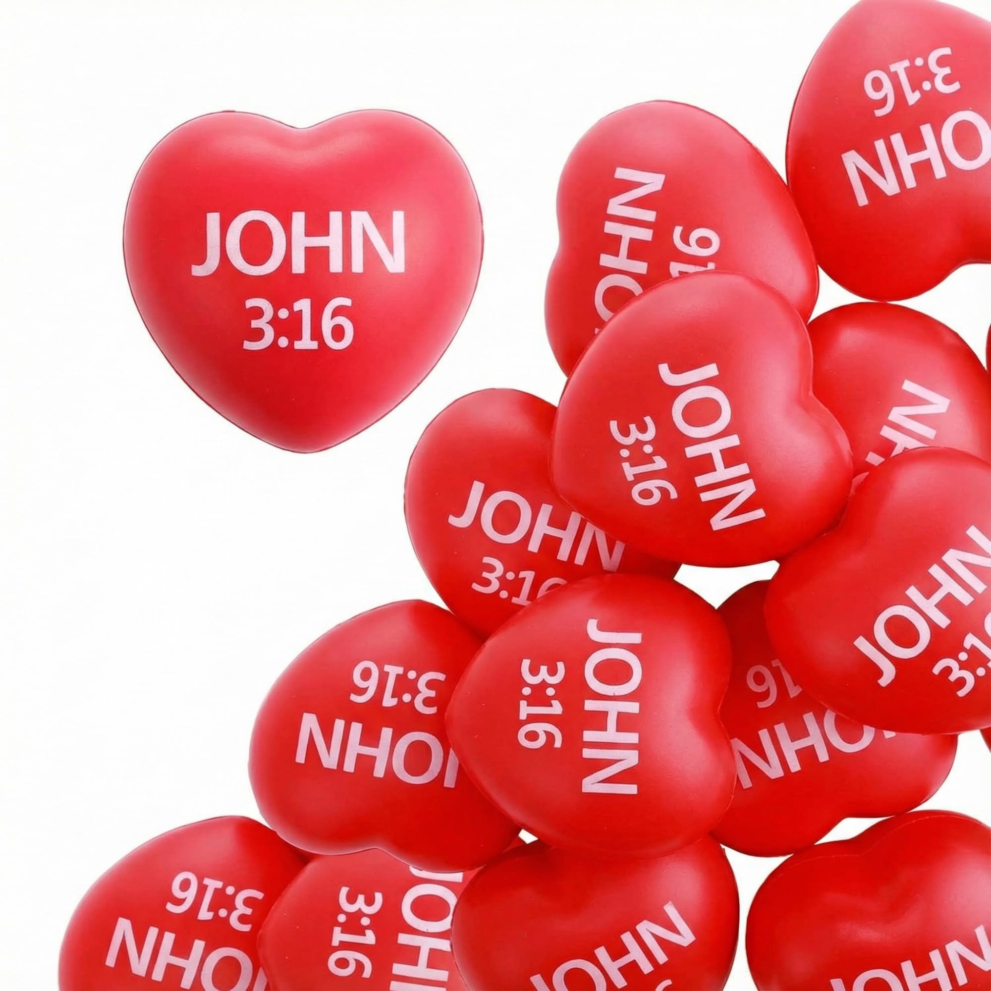 Zubebe Valentine heart stress ball in red for squeezing to relieve tension
