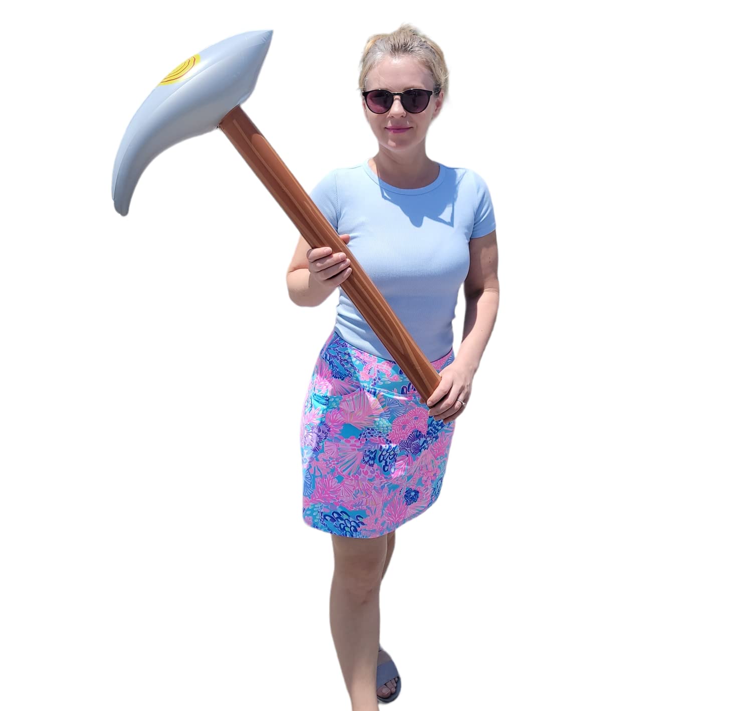 Zugar Land inflatable pick axe ready for decor and setup.