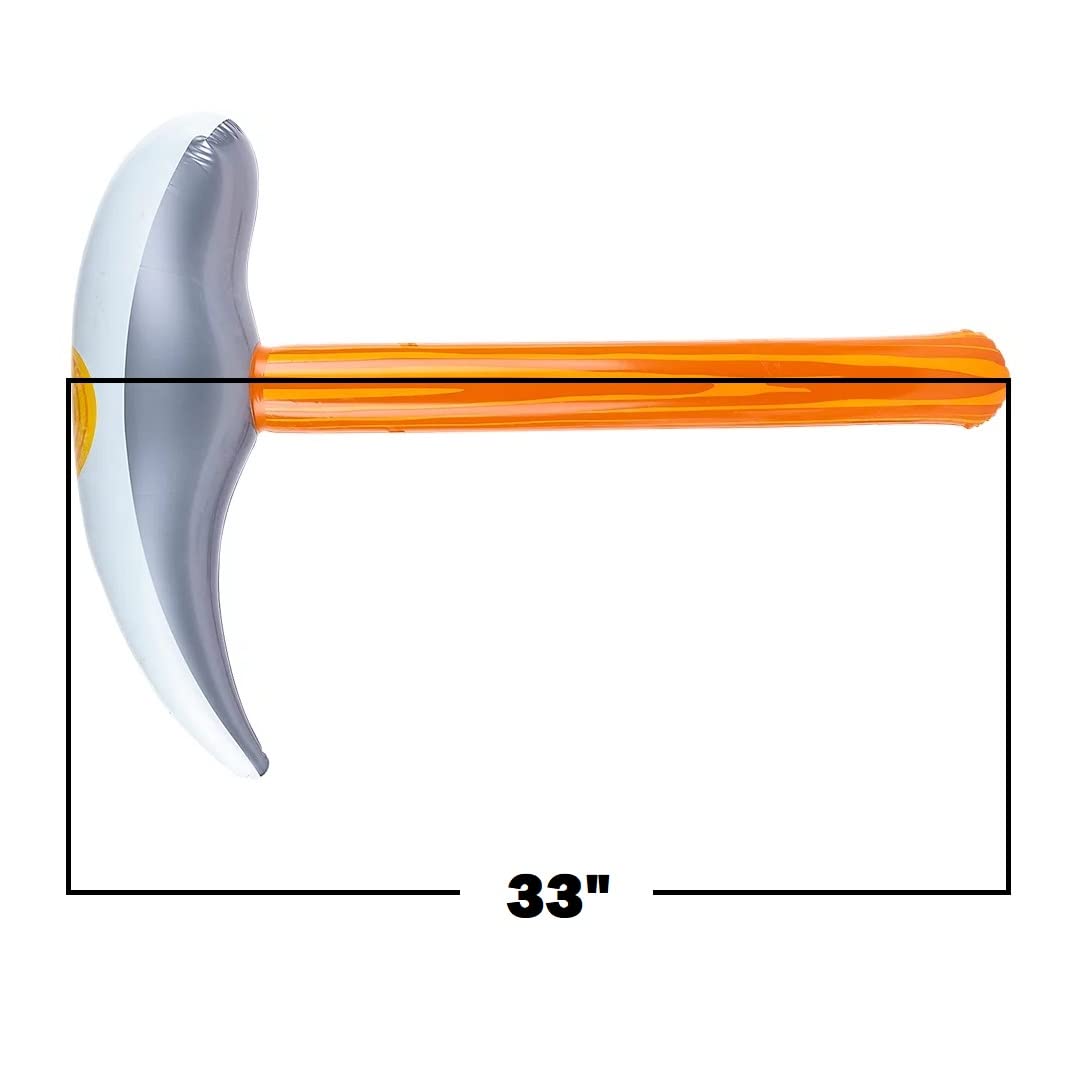 Zugar Land pick axe inflatable is kid-friendly and easy to use.