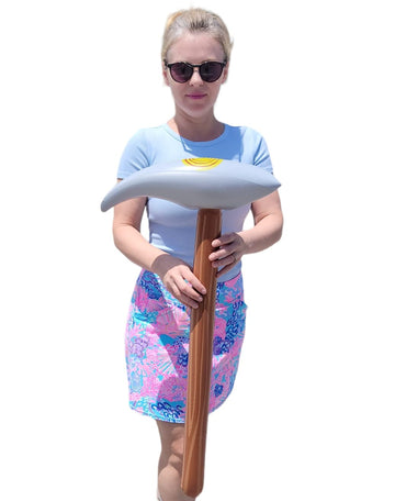 Zugar Land pick axe prop used in a photo booth for mining theme.