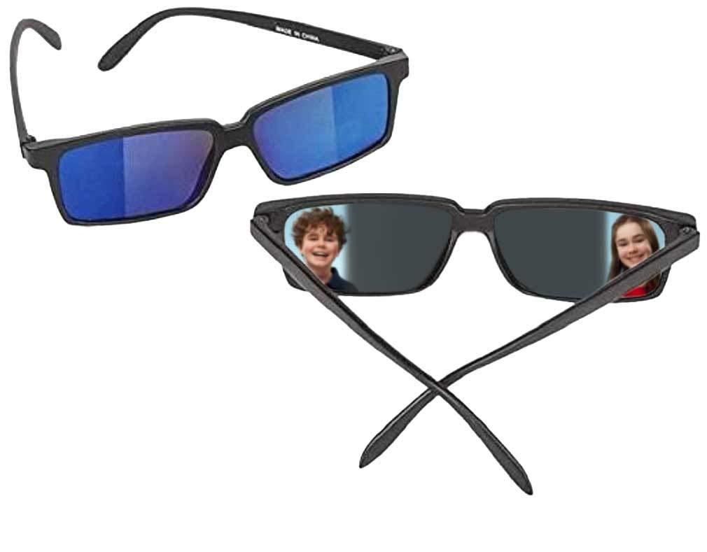 Zugar Land Top Secret Spy Glasses rear view mirrors reveal behind you for playful spying.