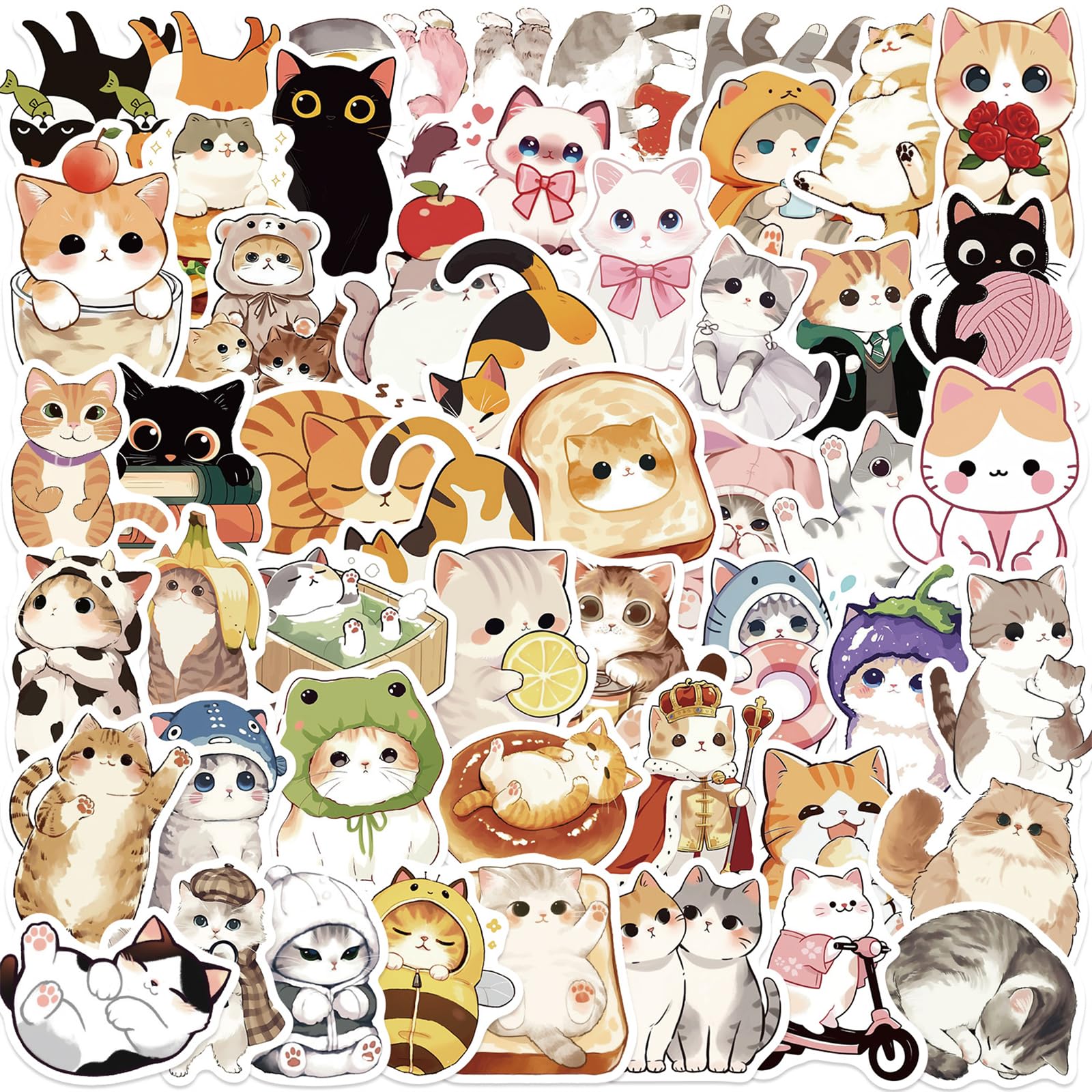 ZUIYIJIANGNAN cute cat sticker 01 on a water bottle enhances personalization and durability for daily use.