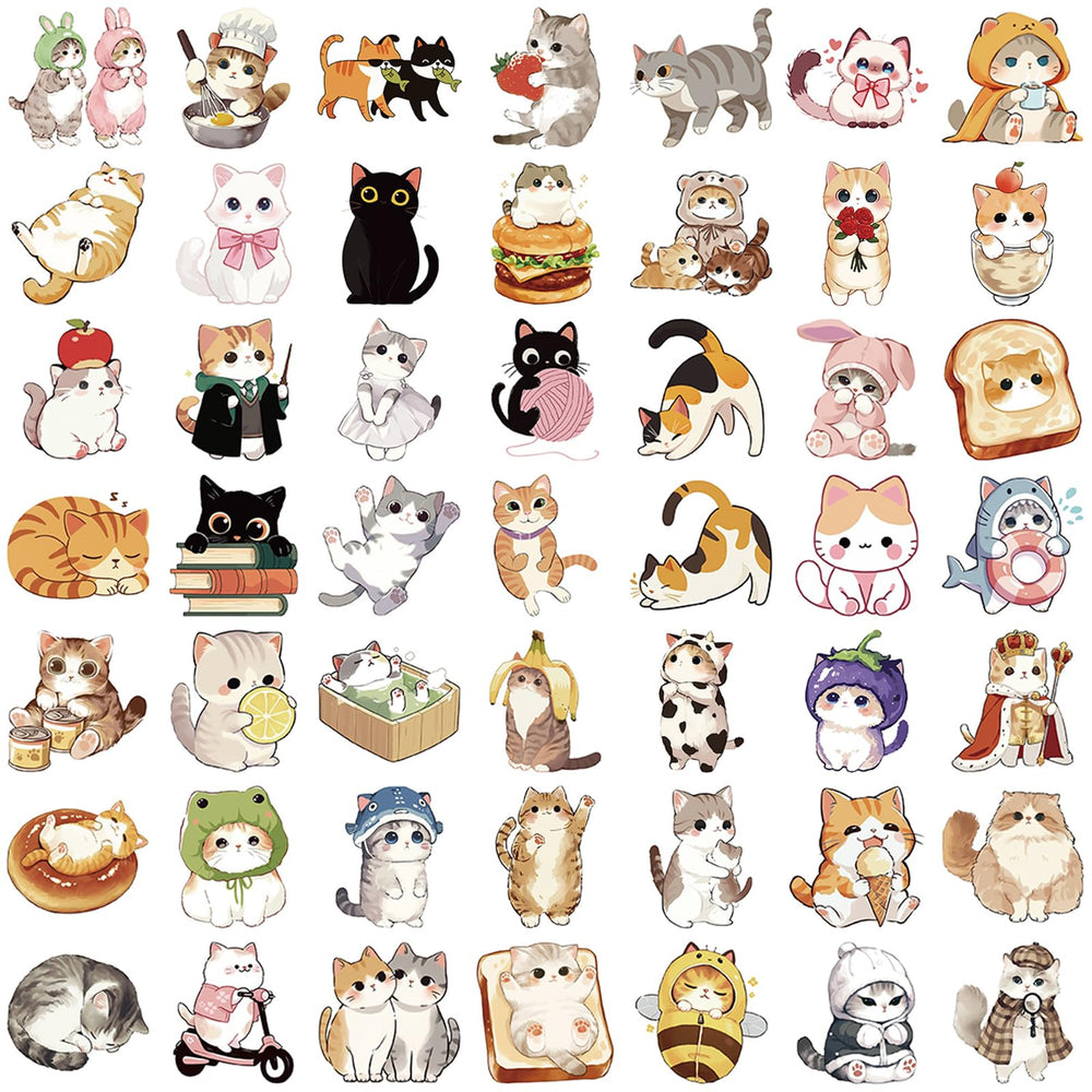 ZUIYIJIANGNAN cute cat sticker 02 on a laptop boosts charm and color longevity.