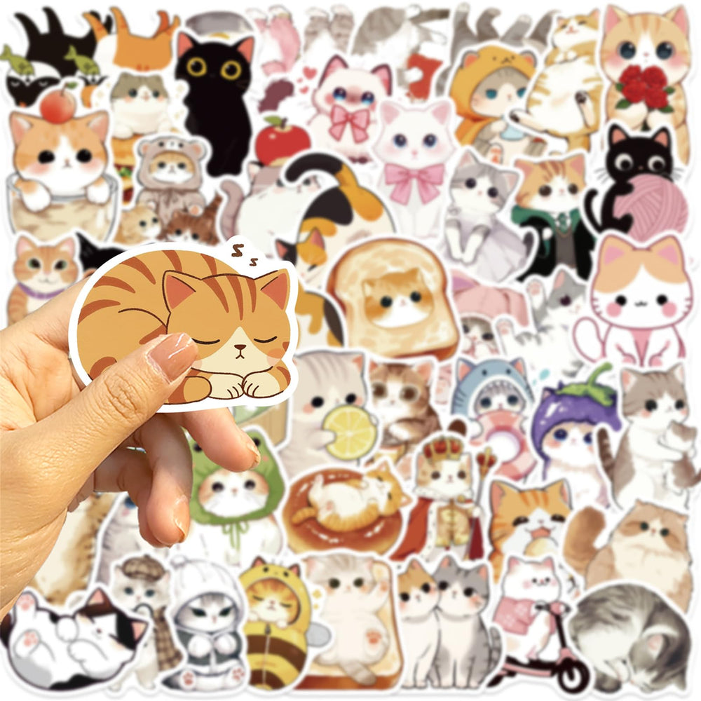 ZUIYIJIANGNAN cute cat sticker 07 on a water bottle keeps designs vivid.