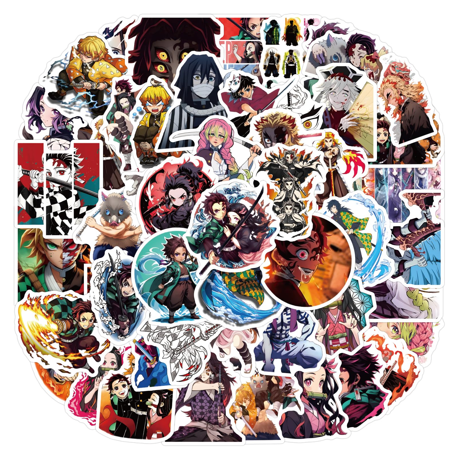 ZUIYIJIANGNAN Demon anime stickers on a water bottle; vibrant, waterproof decoration.