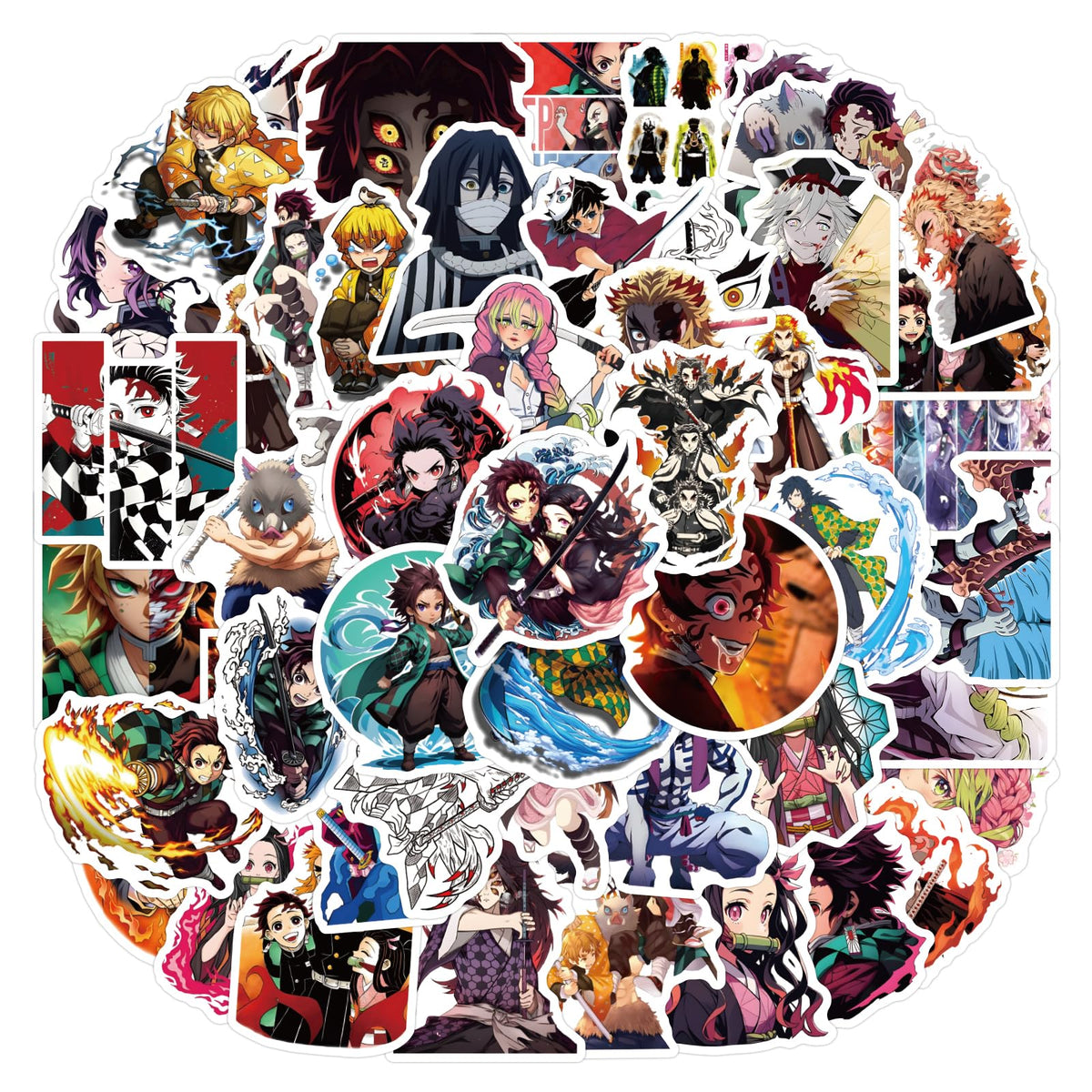 ZUIYIJIANGNAN Demon anime stickers on a water bottle; vibrant, waterproof decoration.