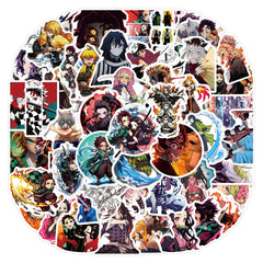 ZUIYIJIANGNAN Demon anime stickers on a water bottle; vibrant, waterproof decoration.