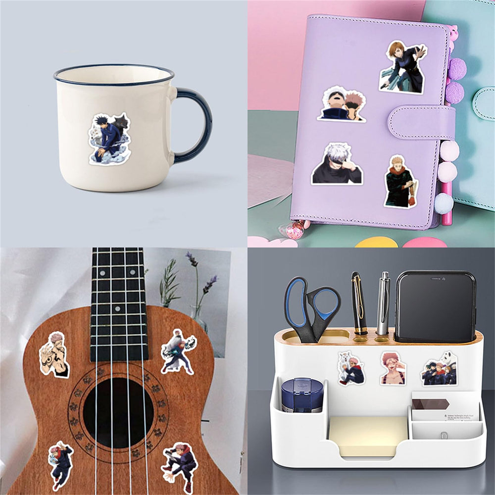 ZUIYIJIANGNAN Jujutsu Kaisen stickers for diy decor personalize belongings with bold patterns.