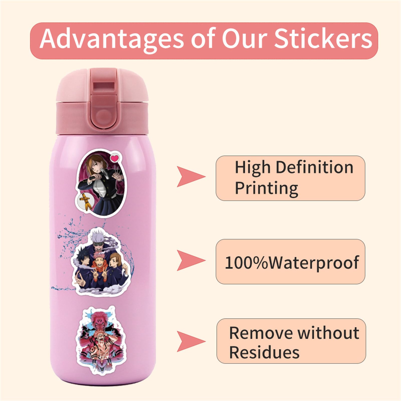 ZUIYIJIANGNAN Jujutsu Kaisen stickers for notebooks help personalize journaling with crisp, high-definition prints.