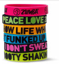 Zumba Express Yourself bracelets 6-pack in assorted colors for everyday wear.