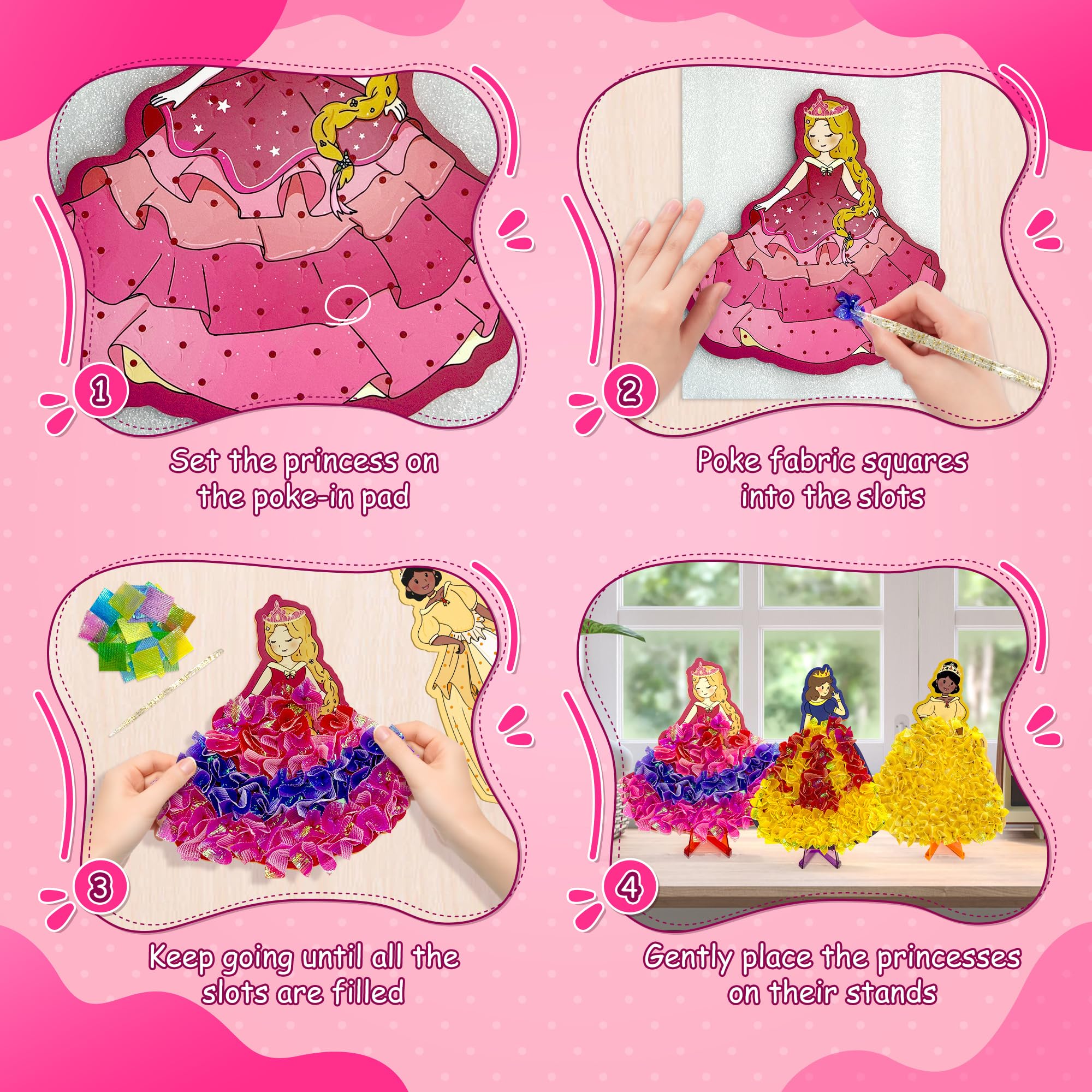 ZUNIRA Poke-in foam star adds magical decoration for princess craft