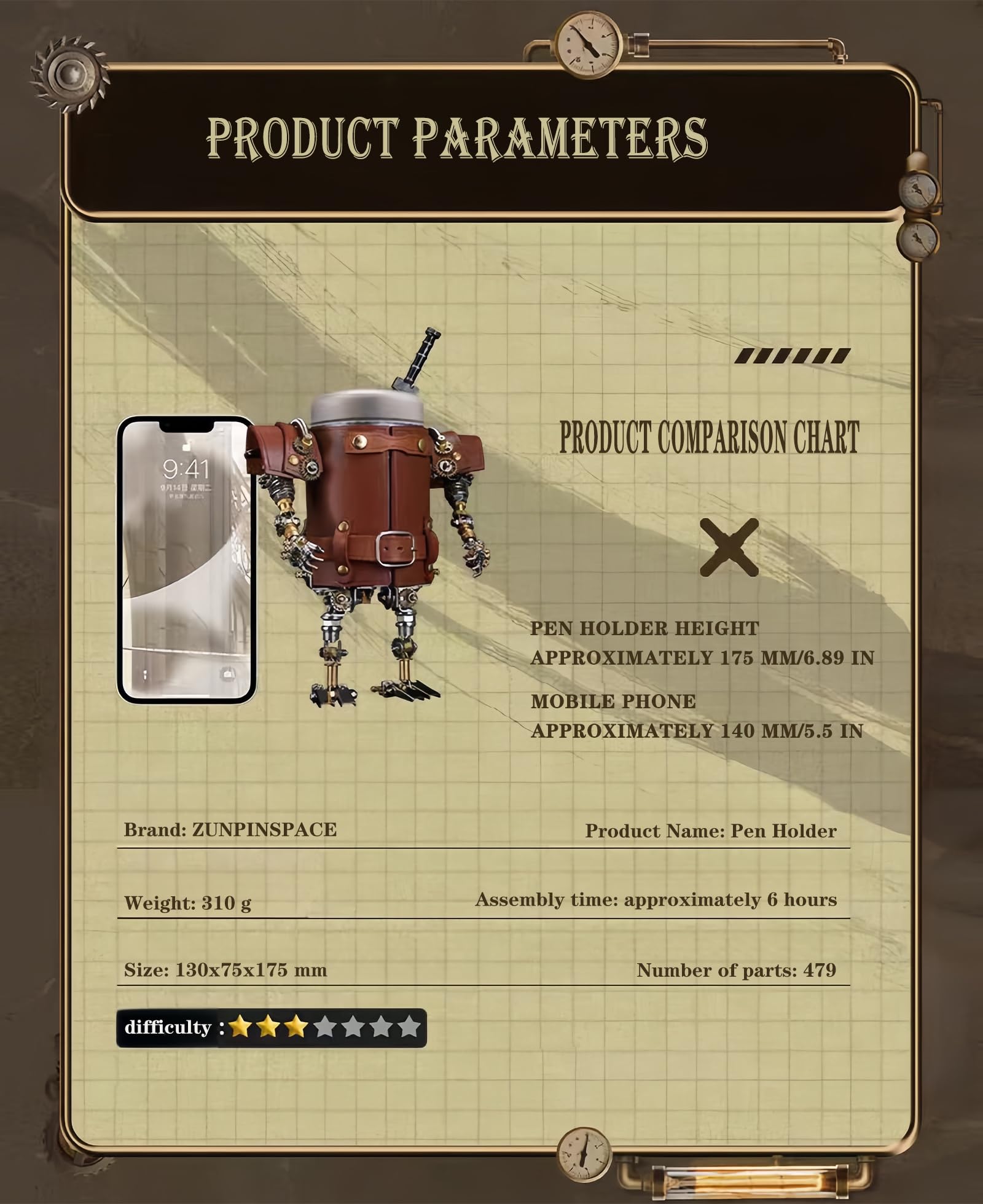 ZUNPINSPACE Detailed manual guides precise, step-by-step metal construction