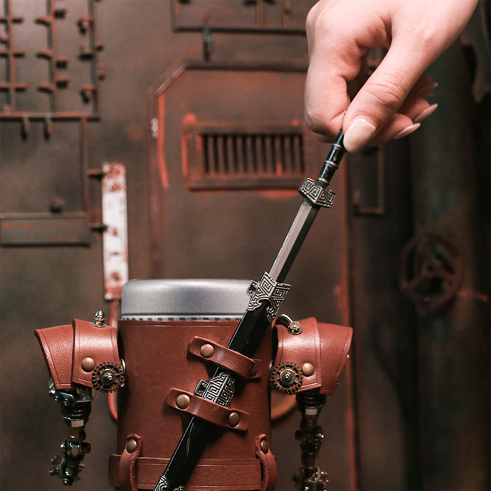 ZUNPINSPACE Office desktop décor featuring a refined metal pen holder
