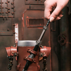 ZUNPINSPACE Office desktop décor featuring a refined metal pen holder
