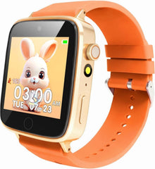 ZUODUN Kids Watch orange camera captures memories with playful stickers.