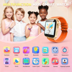 ZUODUN Kids Watch orange games display puzzles that boost logical thinking.