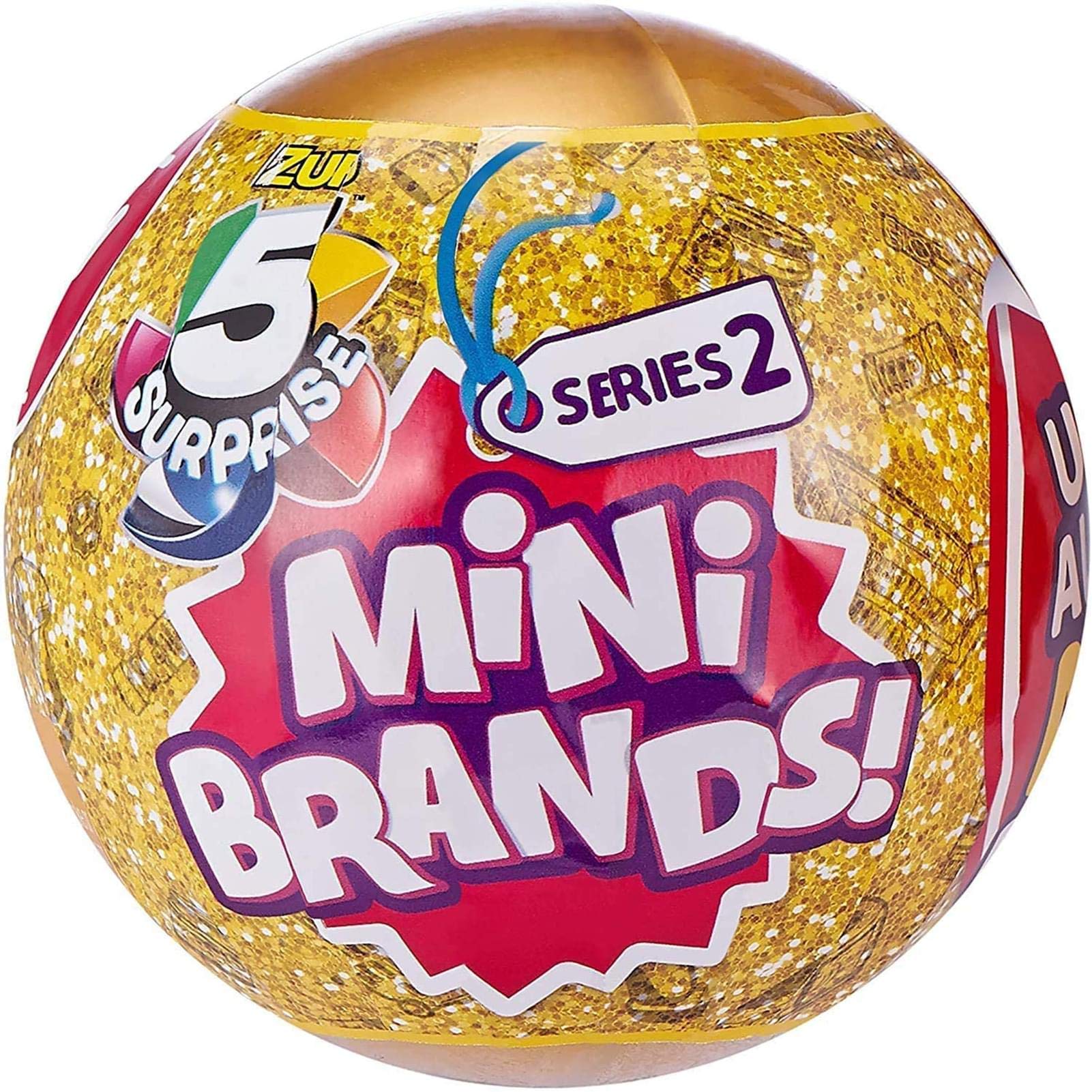 ZURU 5 Surprise Mini Brands Series 2 miniatures arranged for display on a shelf