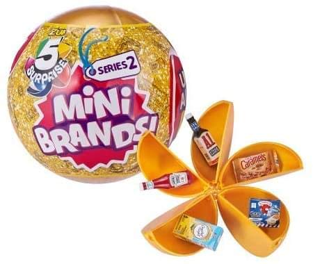 ZURU 5 Surprise Mini Brands Series 2 rare gold mini among the collection