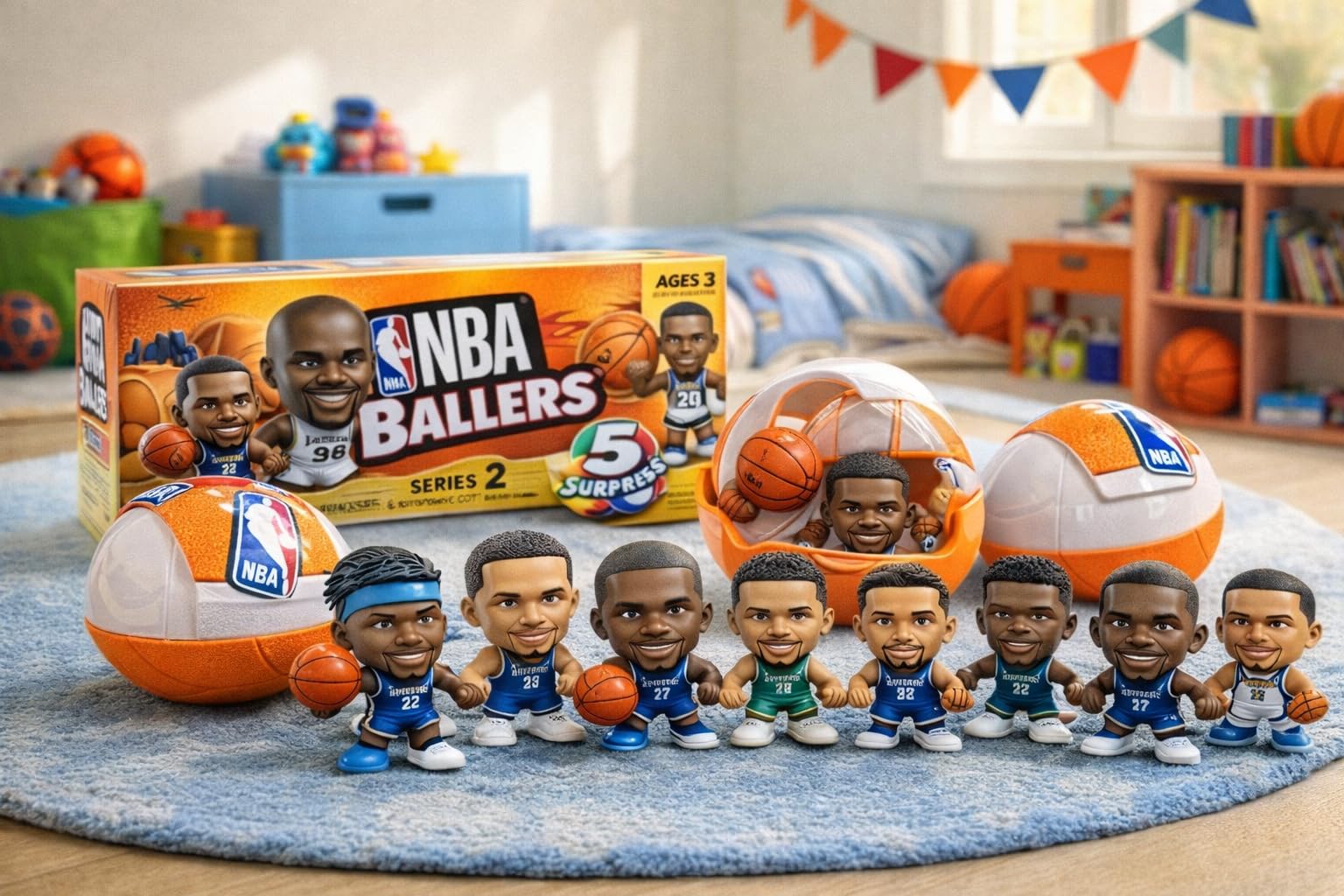 Surprise accessories add variety like launchers and trophies for unboxing fun