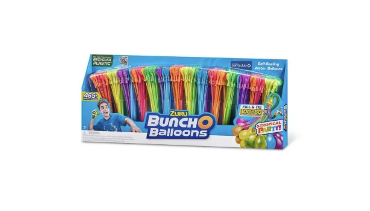 ZURU Bunch O Balloons caps and stems showing effortless party prep