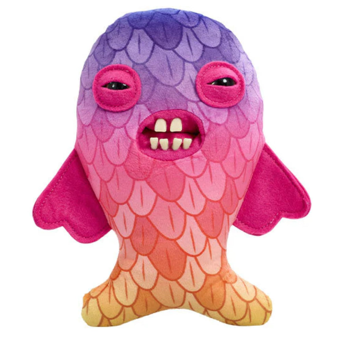 ZURU Fuggler Chaos Crew Cod Father plush pose 1, bold collectible ready for display and cuddle.
