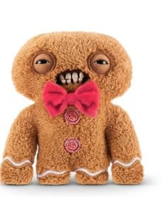 ZURU Fuggler Festive Gingerbread Man plush with mischievous charm, ideal as quirky holiday decor.