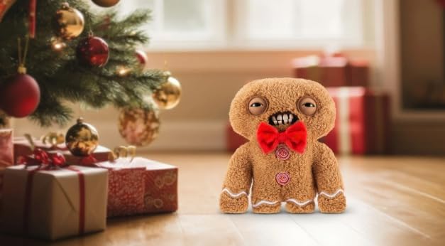 ZURU Fuggler Festive Snowman plush featuring striped scarf, perfect for Christmas collection.