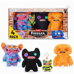 ZURU Fuggler orange fuzzy monster plush, cozy cuddle companion for imaginative play